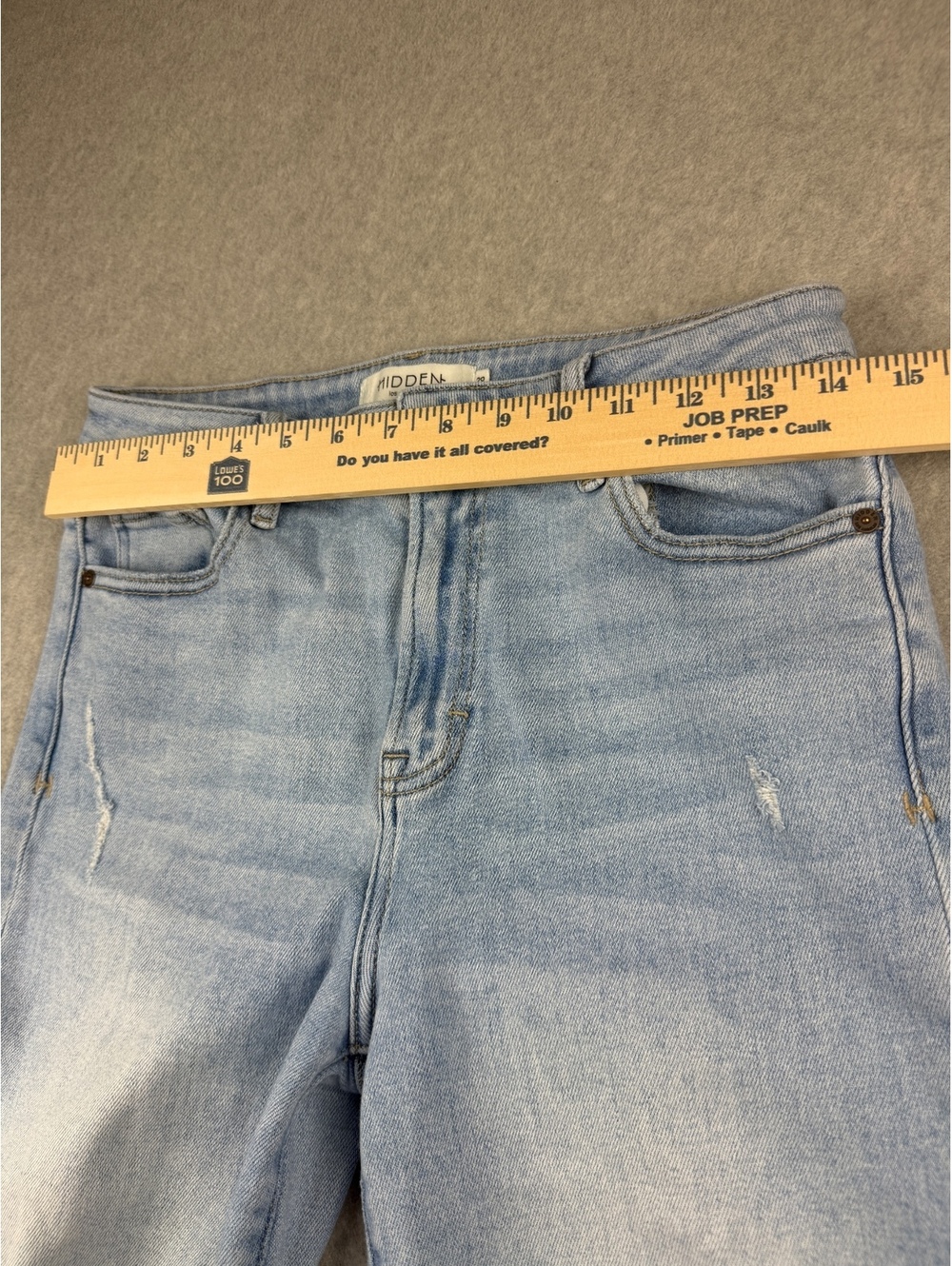 Hidden Los Angeles Distressed Straight Leg Jeans Light Wash Women's 29 - Picture 5 of 7